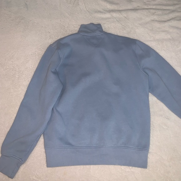 Tommy Hilfiger Fleece Sweater Quarter Zip Blue - Picture 4 of 4